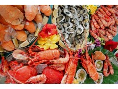 Frozen prawns and seafoods
