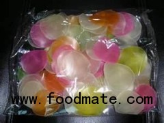 Colored prawn crackers