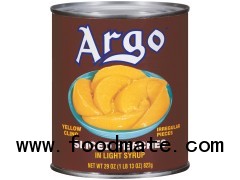 ARGO Sliced Peaches Yellow Cling In Light Syrup 29OZ CAN