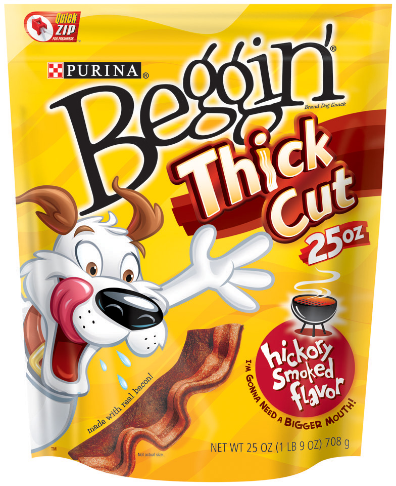 BEGGIN' THICK CUT Dog Snack Hickory Smoked Flavor (PS# 5161267) 25OZ PEG