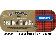 BRUNSWICK Seafood Snacks Kippered Boneless Herring Fillets 3.53OZ TIN