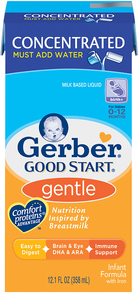 GERBER GOOD START Infant Formula Gentle Concentrated 12.1FL OZ ASEPTIC CARTON