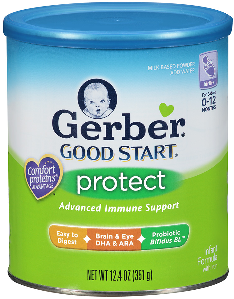 GERBER GOOD START Infant Formula Protect Powder 0-12 months 12.4OZ CANISTER