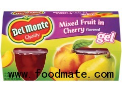 DEL MONTE Mixed Fruit In Cherry Flavored Gel 4.5 Oz 4PK PLASTIC CUPS