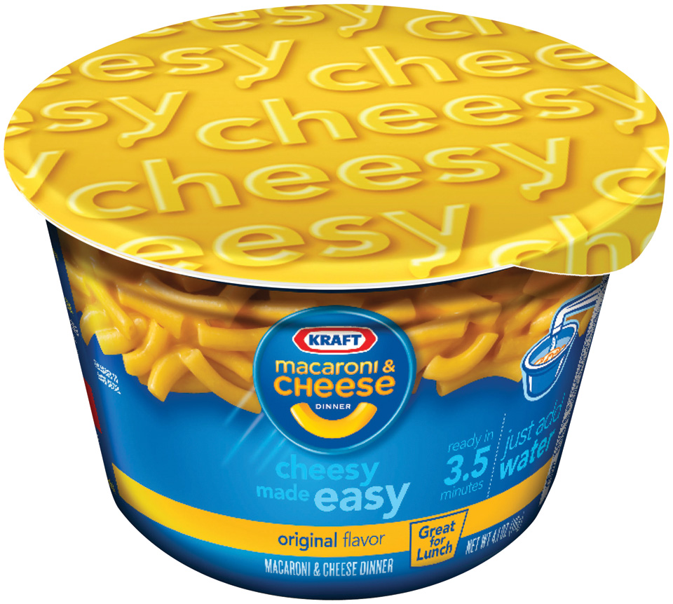 KRAFT DINNERS Macaroni & Cheese Dinner Original Cheesy Made Easy 4.1OZ MICROCUP