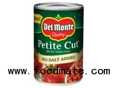 DEL MONTE Tomatoes Petite Cut Diced No Salt Added 14.5OZ CAN