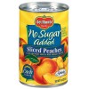 DEL MONTE Peaches Sliced Yellow Cling No Sugar Added 14.5OZ PULL-TOP CAN