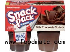 SNACK PACK Pudding Milk Chocolate Variety 4 Ct 13OZ