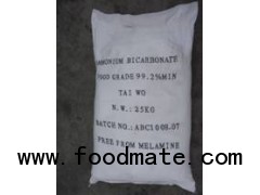 Ammonium Bicarbonate Food Grade  99.2%min  with anti-caking agent