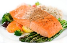 fresh salmon meal