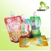 Juice drink reusable spout pouch