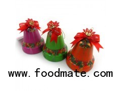 christmas bell tin, bell shaped tin box for sweet,