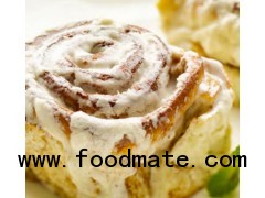 cinnamon bun with cream cheese icing