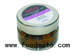 Black truffle in slices in olive oil