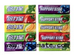 Support star chewing gum
