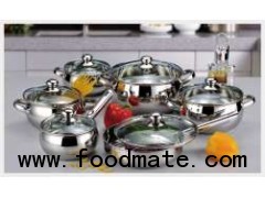 12 pcs stainless steel cookware set