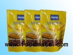 Stand up ziplock pouch for coffee packaging