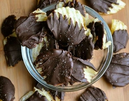 Vegan chocolate-covered chips