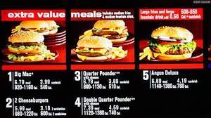 fast food calorie