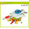 Pull line aircraft with light candy toy  with jelly bean