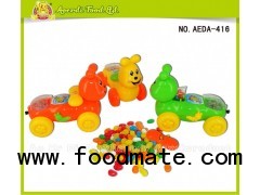 Pull line animal with light toy candy