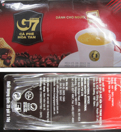 Trung Nguyen G7 brand Coffee 