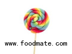 big Flat swirl rainbow stick lollipops candy