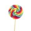 big Flat swirl rainbow stick lollipops candy