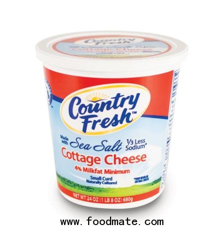 Country Fresh first cottage cheese made with sea salt.
