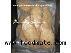 Breaded pangasius portion