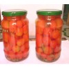 pickled baby tomato in jar