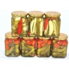 PICKLED CUCUMBERS IN GLASS JAR