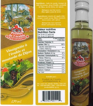 Produit de l'érable St-Ferdinand B