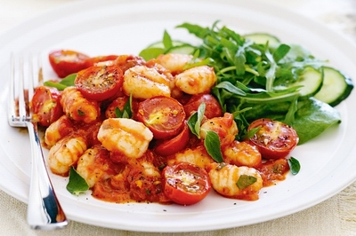 Creamy tomato and white wine gnocchi