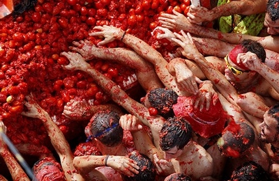 tomato-throwing fest