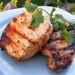 Grilled Lemon Herb Pork Chops