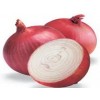 Fresh red and white onions