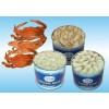 Pasteurized crab meat in can