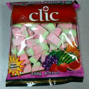 Clic brand Strawberry Flavored Marshmallow 