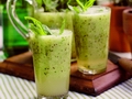 Kiwi, lime and mint cooler