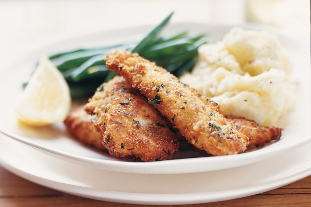 Parmesan-crumbed chicken