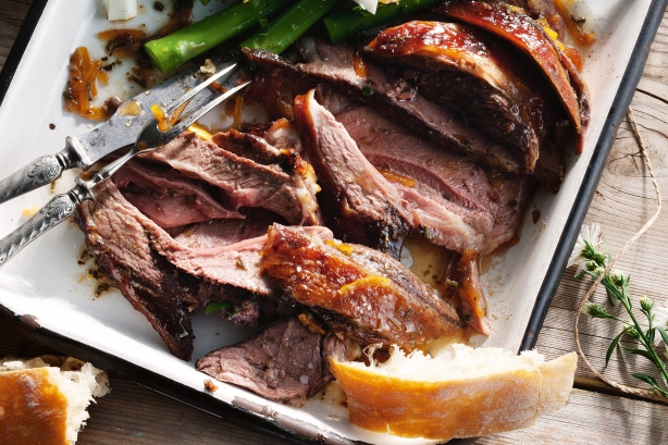 Marmalade-glazed lamb