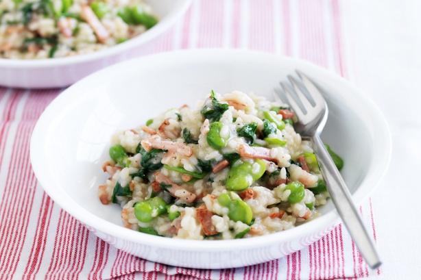 spinach risotto