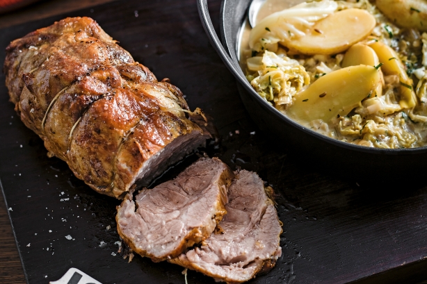 Cider-braised pork