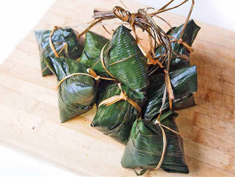 Savory rice dumplings (Zongzi)