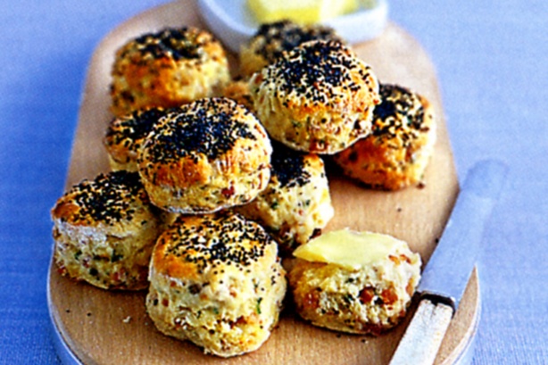 Bacon and chive scones
