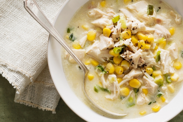 Creamy chicken and corn soup