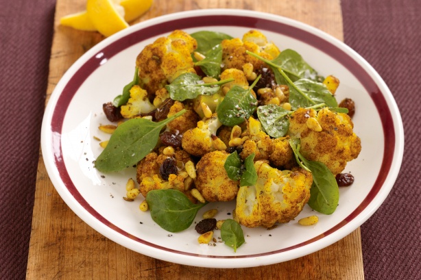 Warm cauliflower salad