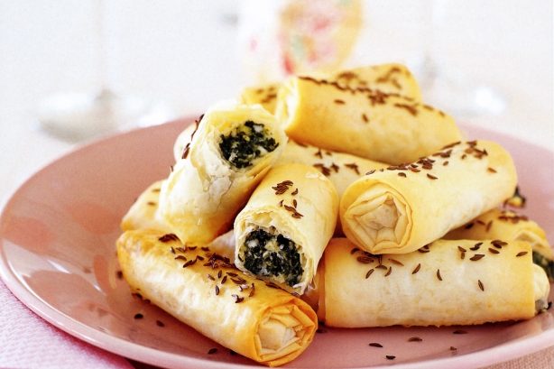 Silverbeet and feta rolls