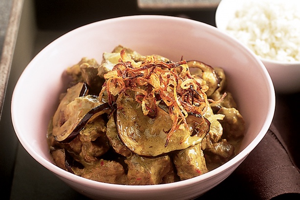 Malaysian beef and eggplant curry